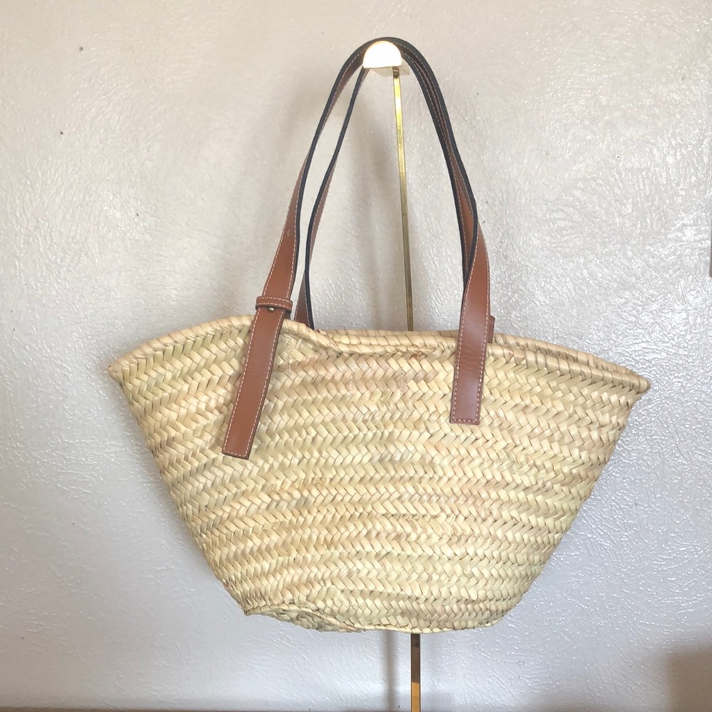 Large Raffia Tote with Leather Handles (Chloe look a like - for LESS)